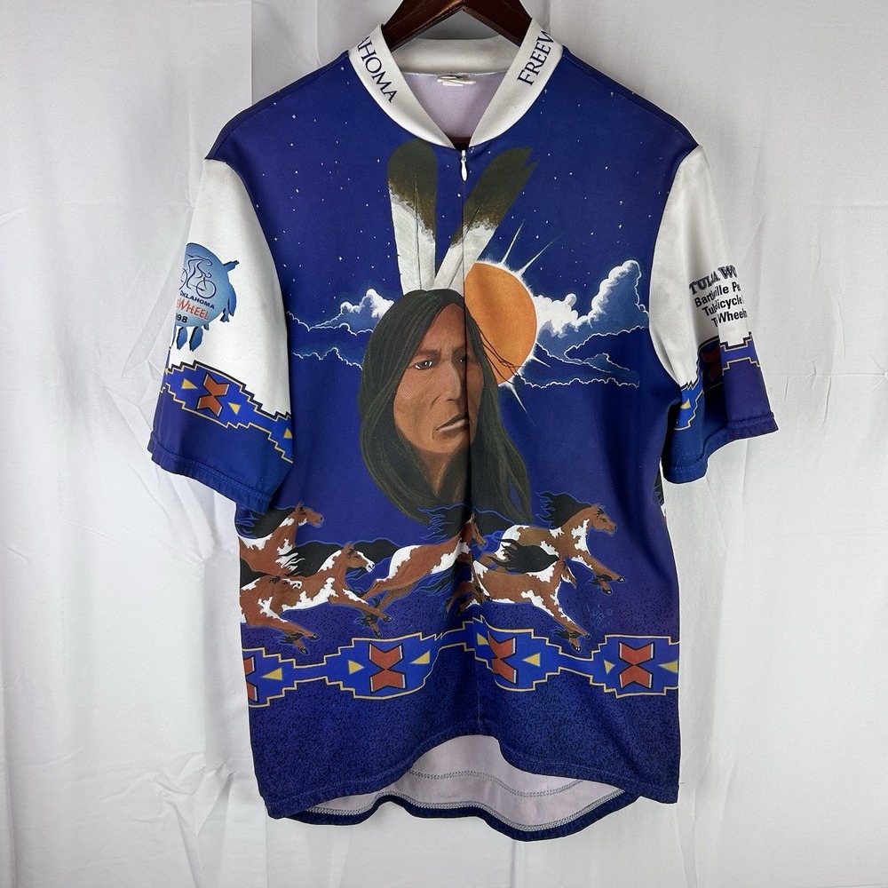 VTG Oklahoma‎ Freewheel 1998 Native Horse Cycling Bicycling Jersey Aussie Large